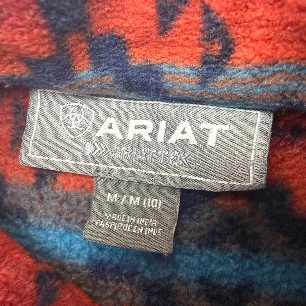 Ariat Girls Prescott Fleece Cavalry SMU 1/4 Zip Pullover Western Aztec
